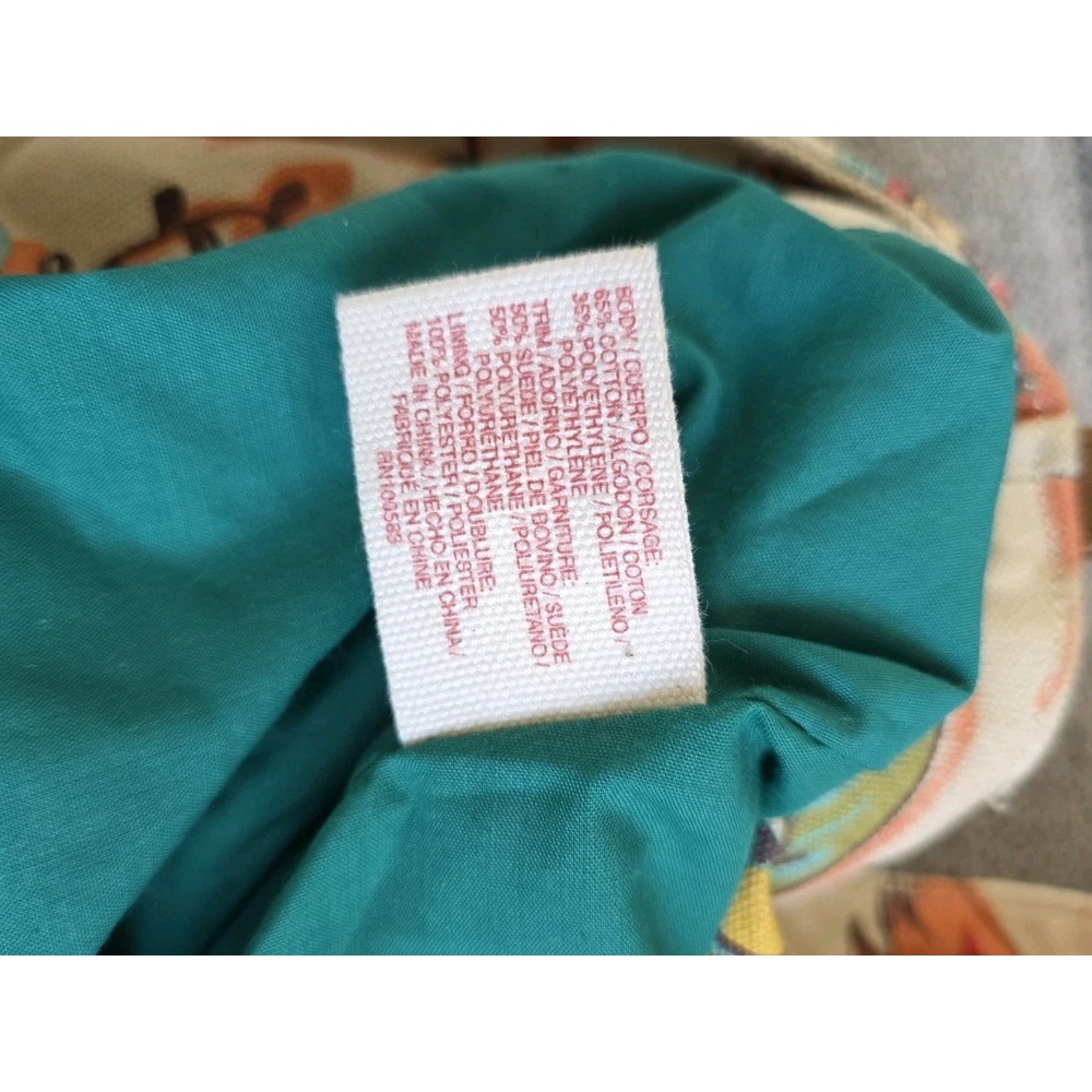 LUCKY BRAND Canvas & Leather Colorful Floral Backpack Shoulder‎ Bag - Picture 8 of 12